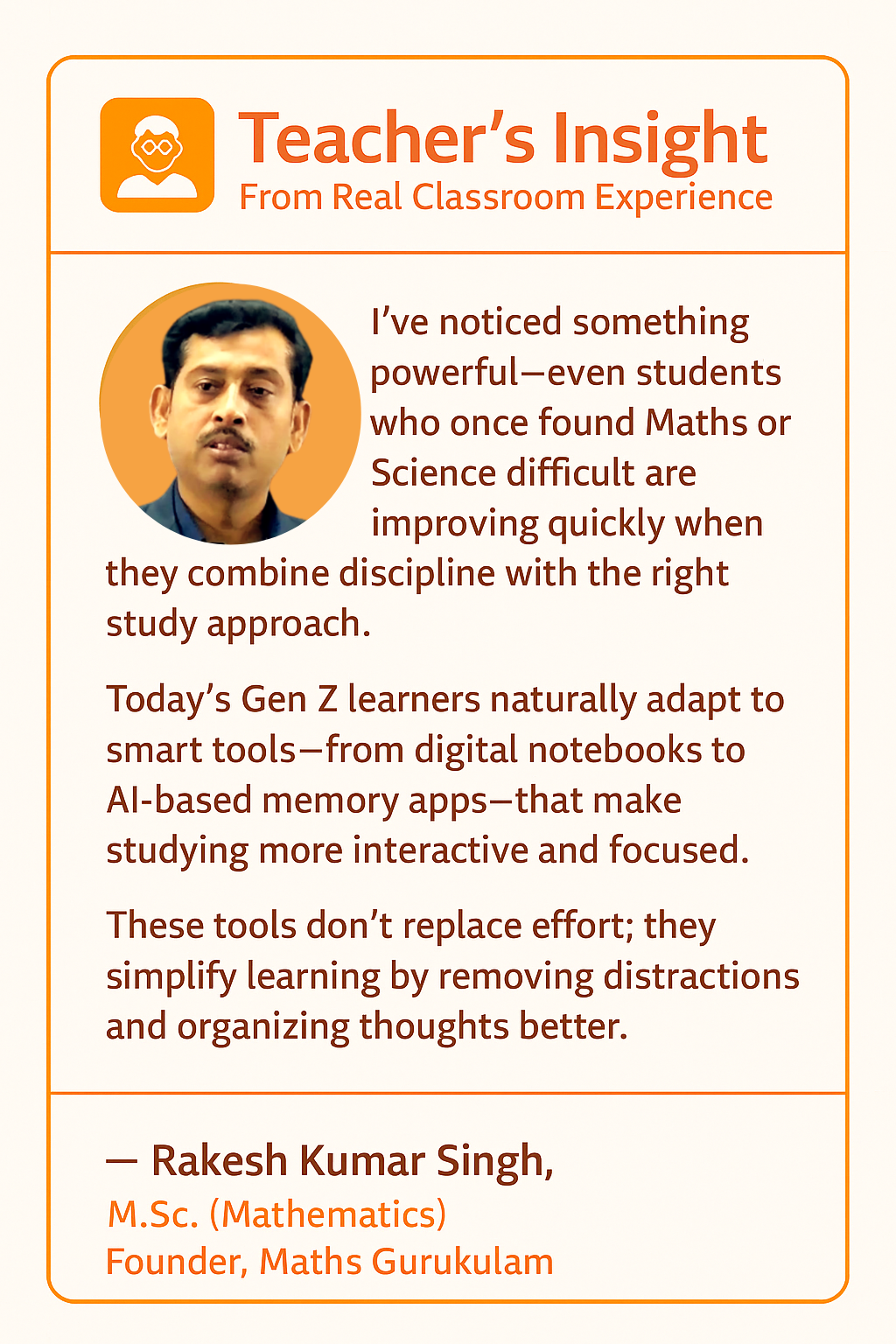 Teacher’s insight on how Gen Z CBSE 2026 students improve focus and consistency using smart study tools like digital notebooks and AI apps.