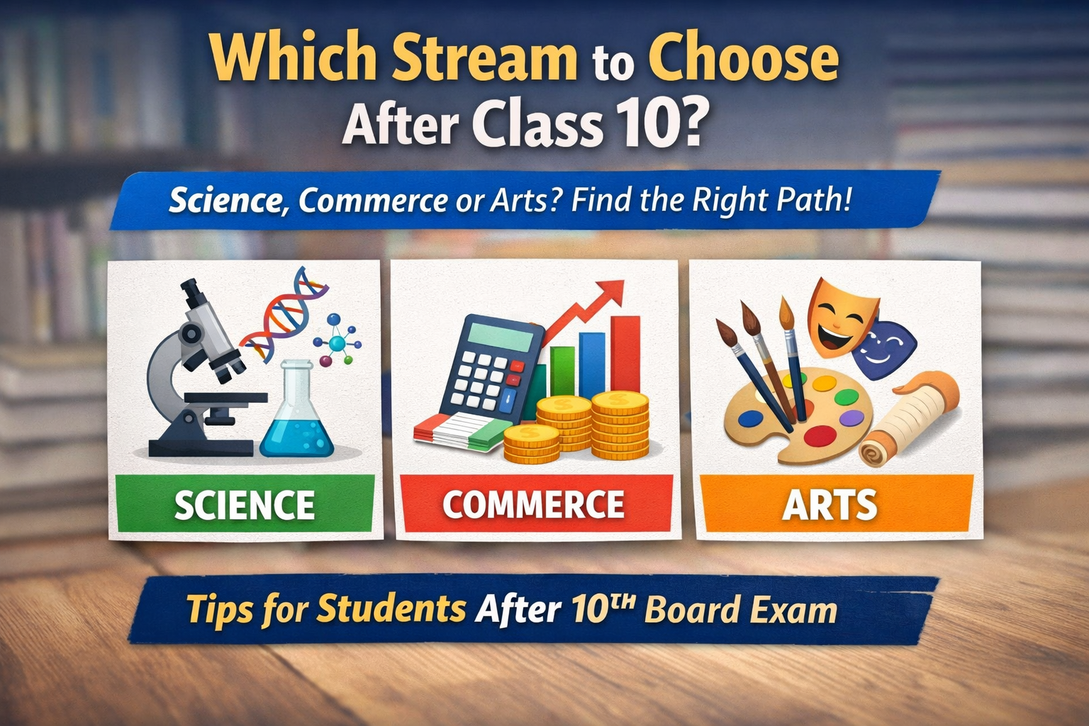 which stream to choose after 10th science commerce arts career guidance for students