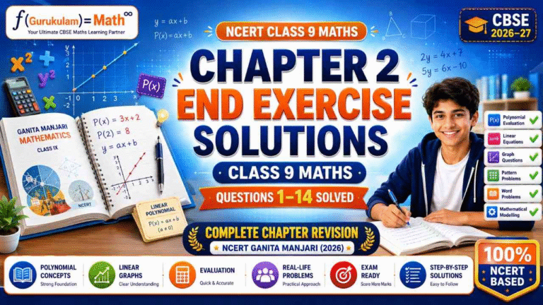 Class 9 Maths Chapter 2 End Exercise Solutions – Introduction to Linear Polynomials | NCERT Ganita Manjari 2026