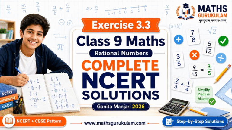 Class 9 Maths Chapter 3 Exercise 3.3 Solutions Ganita Manjari 2026 Rational Numbers
