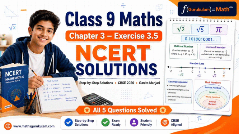 Class 9 Maths Chapter 3 Exercise 3.5 Solutions based on NCERT Ganita Manjari 2026 with step-by-step CBSE explanations.