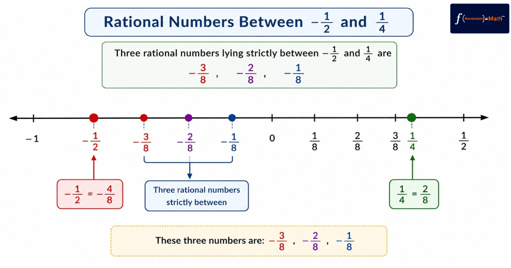 Number Line Representation of Rational Numbers