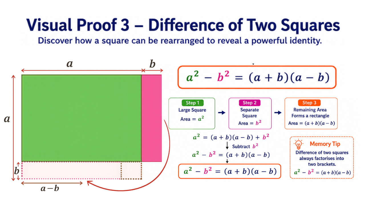 Difference of Two Squares Visual Proof