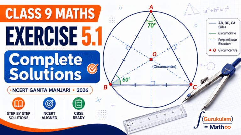 Class 9 Maths Chapter 5 Exercise 5.1 Solutions – triangle and circumcircle construction
