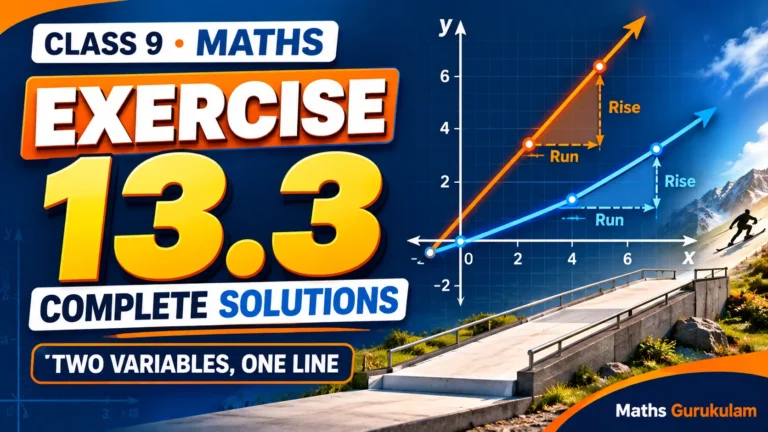 Class 9 Maths Chapter 13 Exercise 13.3 Solutions on slope and rise over run
