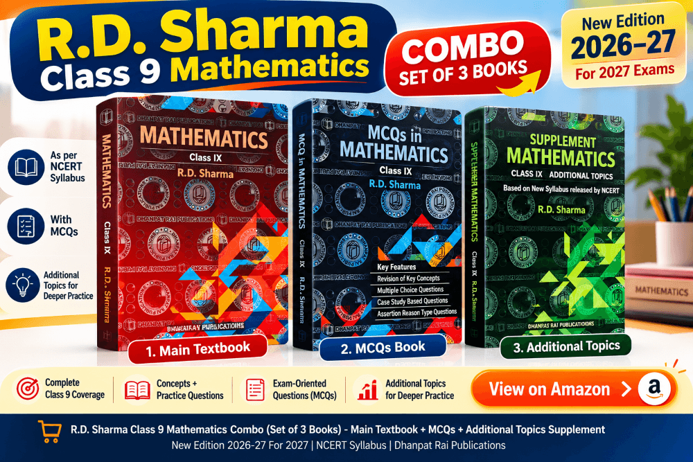 R.D. Sharma Class 9 Mathematics Combo Set of 3 Books 2026-27